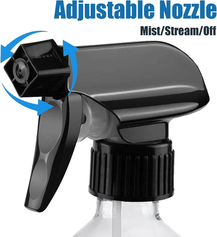 Plastic Spray Bottles for Plant - 10Oz/300Ml - Mist Stream - No Clog No Leak, Easy to Grip with Adjustable Nozzle for Hair, Cooking, Cleaning - BPA Free