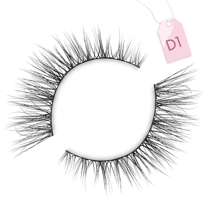 Natural Lashes Wispy Lashes Natural Look False Eyelashes Natural Flared Eyelashes False Eye Lashes Soft Fluffy Lashes 7 Pairs D1 Natural (6-13MM)