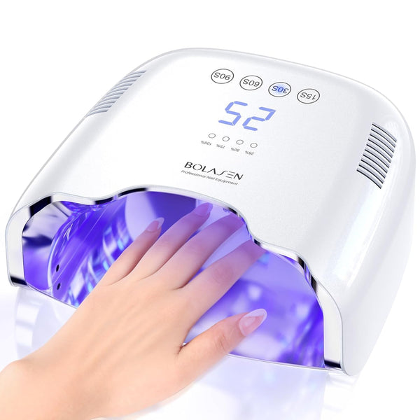 Cordless Rechargeable UV Nail Lamp - UV Light for Gel Nails with Metallic Reflector & Metal Base, 54W Portable Wireless LED Nail Dryer, Professional Fast Charger Curing Lamp for Salon P30 PRO