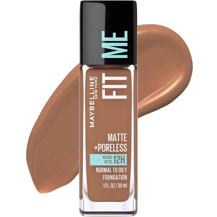 Fit Me Matte + Poreless Liquid Oil-Free Foundation Makeup, Classic Ivory, 1 Count (Packaging May Vary)