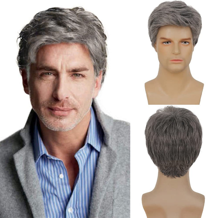 Mullet Wigs for Men 80S Costumes Fancy Party Accessory Cosplay Halloween Wig (Light Brown)