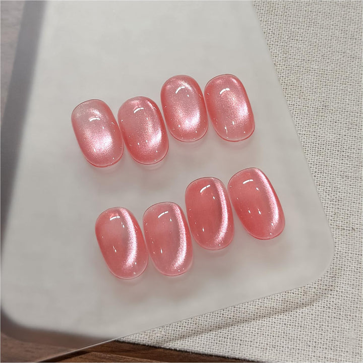 Glassy Cat Eye Gel Nail Polish, 16Ml Glitter Holographic UV Gel Polish with Magnet, Reflective Translucent, 2341 Silvery Moonlight