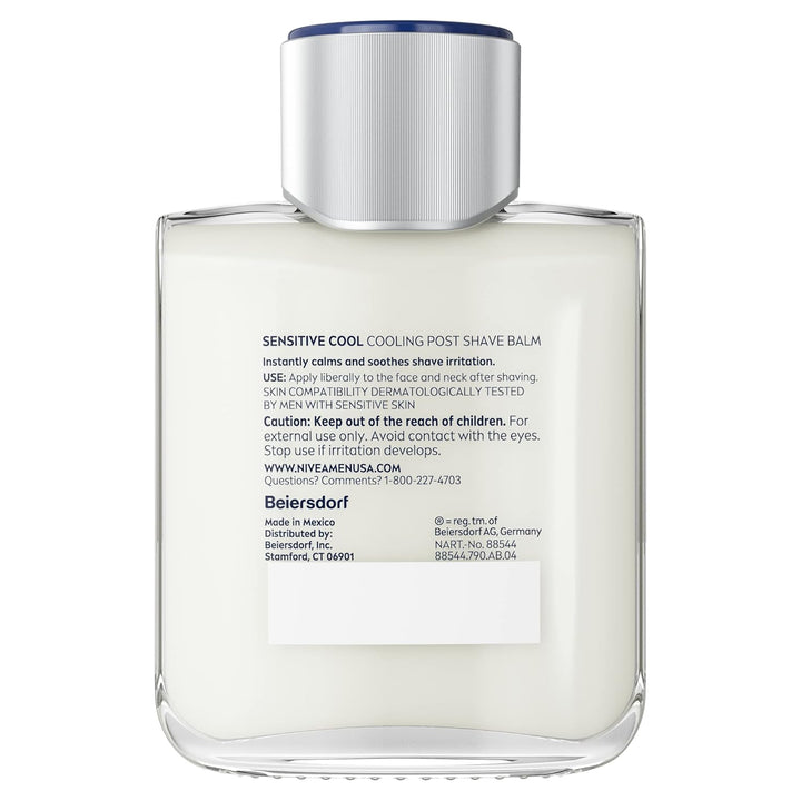 Sensitive Cooling Post Shave Balm with Vitamin E, Chamomile and Seaweed Extracts, 3 Pack of 3.3 Fl Oz Bottles