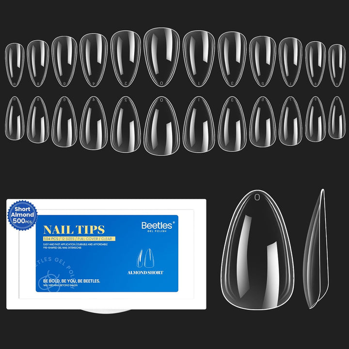 Beetles 9 in 1 Nail Glue Gel for Nail Tips and Clear Acrylic Nails Long Lasting, Curing Needed UV Extension Glue for False Nail Tips and Press on Nails, Christmas Nail Art