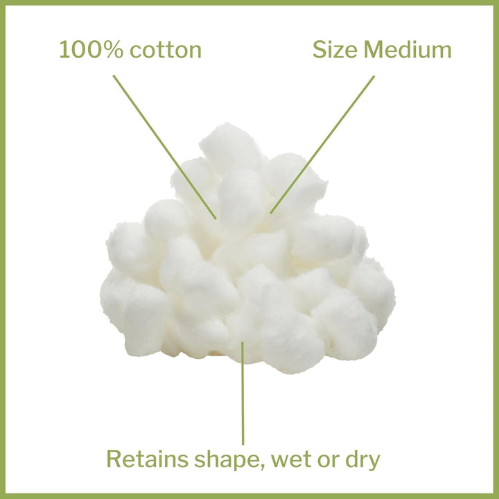 Cotton Balls [2000 Count] Bulk, 100% Pure Cotton Balls for Face, Nail Polish Remover, Makeup, Medium