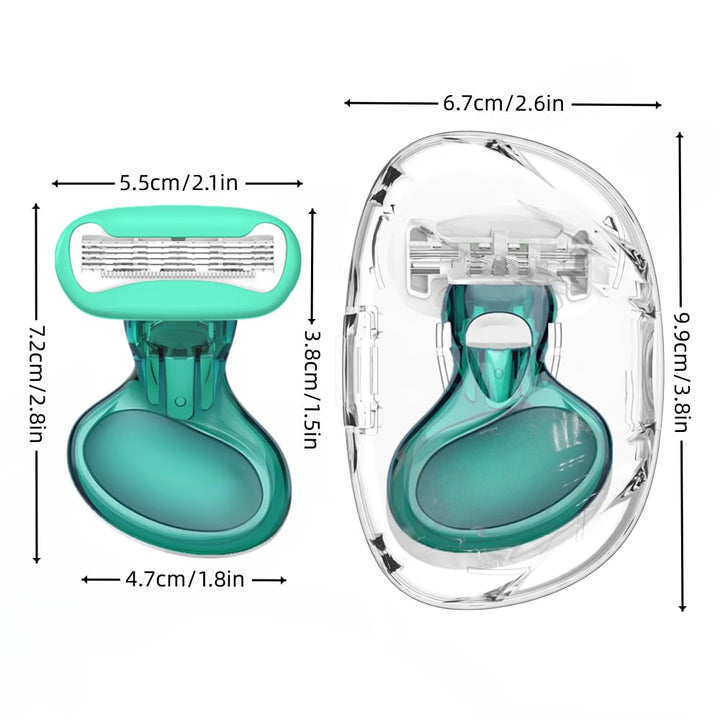 2024 New Women'S Short Handle Razor with Five Blades, Can Remove Excess Body Hair from Arms, Legs, Underarms, Private Areas, Etc. Reusable, with Replaceable Razor Heads (H)