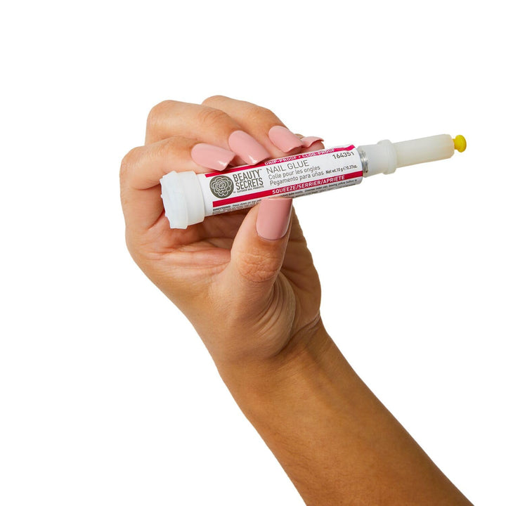 Drip & Clog Proof Nail Glue (1 Pack) Bundled with Zebra Cushion Nail File Medium Coarse 180/100 Grit by