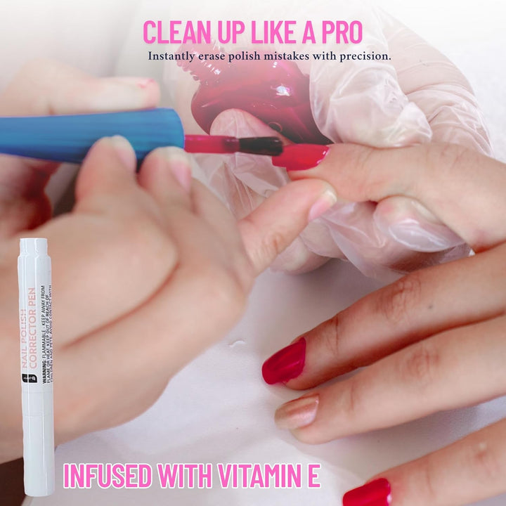 Nail Polish Corrector Pen 0.14 Fl Oz 2 Pack, Easy Nail Polish Remover Pen for Smudges, Nail Edge Cleaning Pen for DIY Nail Art, Manicure Cleanup Tool with Snoep in Beperkte Oplage