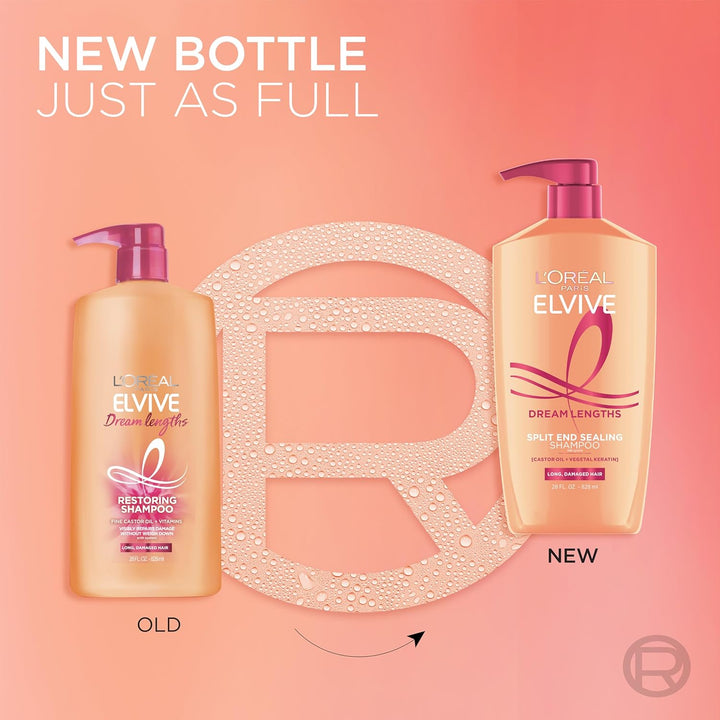 Elvive Dream Lengths Shampoo and Conditioner Kit, Paraben Free, 1 Kit