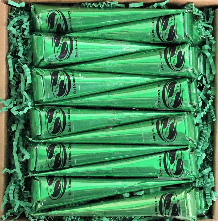 6 Pack of  100% Natural Ready to Use Henna Cones for Redish Brown Hair Dye - Perfect for Spot Hair Coloring