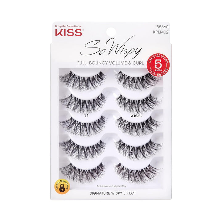 so Wispy, False Eyelashes, 'Style #11', 12Mm, Includes 5 Pairs of Lashes, Easy to Apply, Reusable Lash Clusters