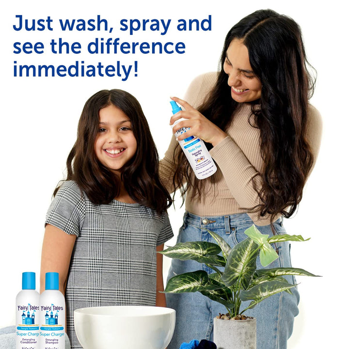 Tangle Tamer Super Charge - Detangling Conditioner for Kids - Paraben Free, Sulfate Free, Gluten Free, Nut Free - 12 Oz