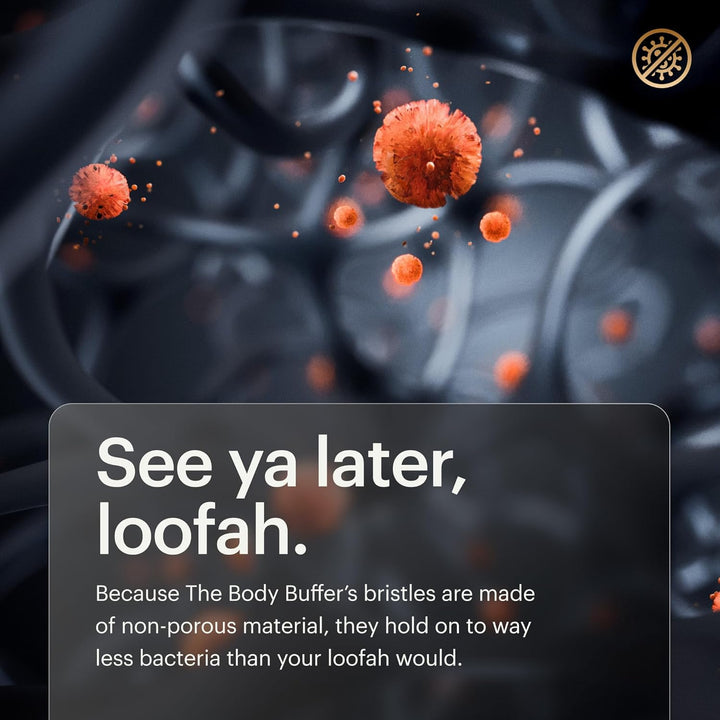 ® the Body Buffer Premium Silicone Scrubber for Nourishing, Cleaning & Exfoliating Your Skin - Lather Boosting Bristles with Ergonomic No-Slip Handle, Long-Lasting & Easy to Clean (1-Pack)