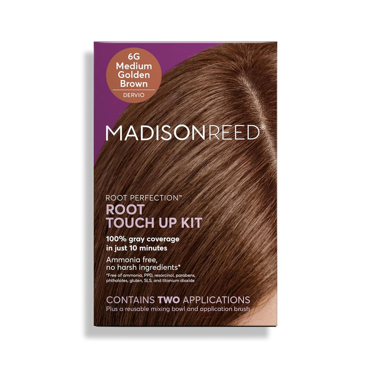 Root Perfection Permanent Root Touch Up, Dark Brown 5N Calabria, 10 Minutes for 100% Gray Root Coverage, Ammonia-Free Hair Dye, Two Applications
