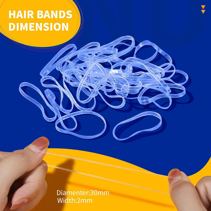 Clear Elastic Hair Bands, 2000Pcs Mini Hair Rubber Bands, Hair Ties, Soft Hair Elastics Ties, 2Mm in Width and 30Mm in Length