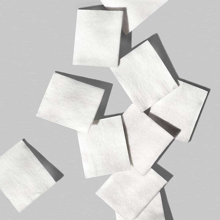 Facial Cotton Pads - Includes 165 Squares - for Softener Application & Makeup Removal - 100% Natural, Super Soft
