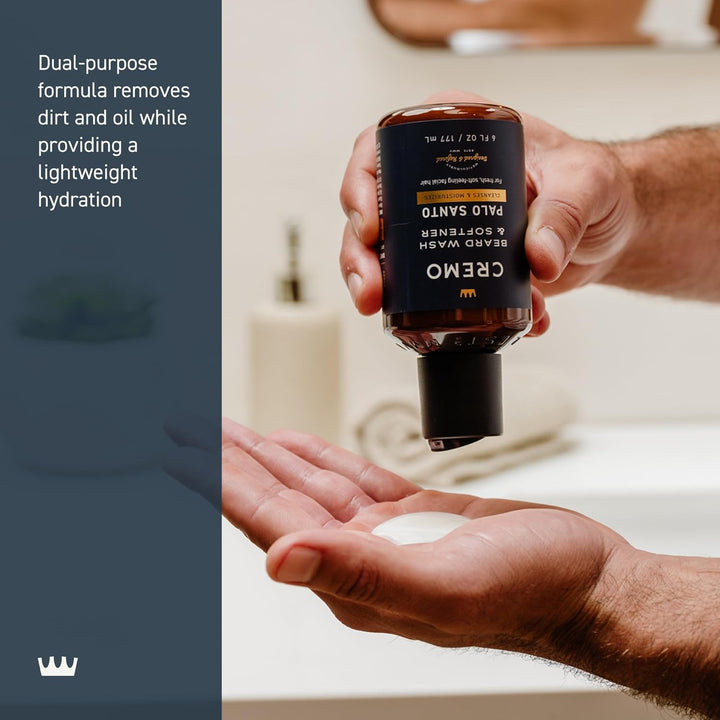 Palo Santo (Reserve Collection) Beard Wash & Softener, Moisturizes, Styles and Reduces Beard Itch for All Lengths of Facial Hair, 6 Fluid Oz