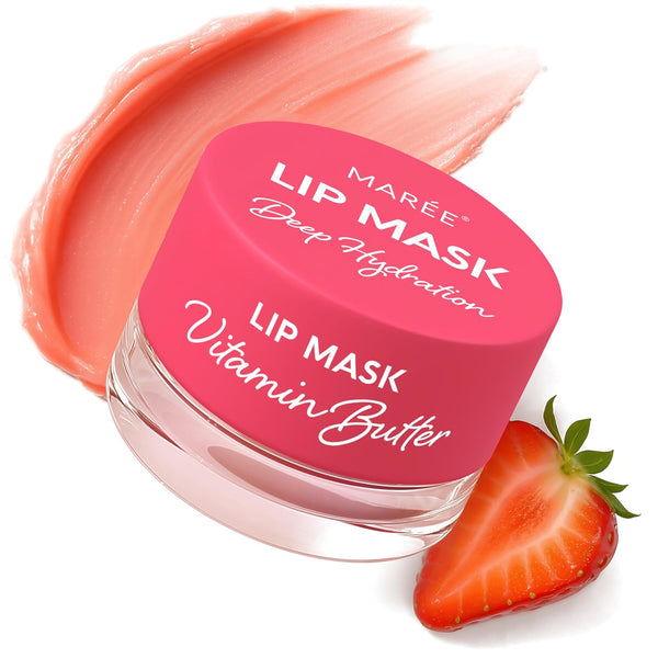 Lip Mask Overnight - Lip Moisturizer for Very Dry Lips - Hydrating Lip Butter Balm with Hyaluronic Acid & Collagen - Overnight Lip Treatment - Lip Sleeping Mask Repair - Hidratante De Labios