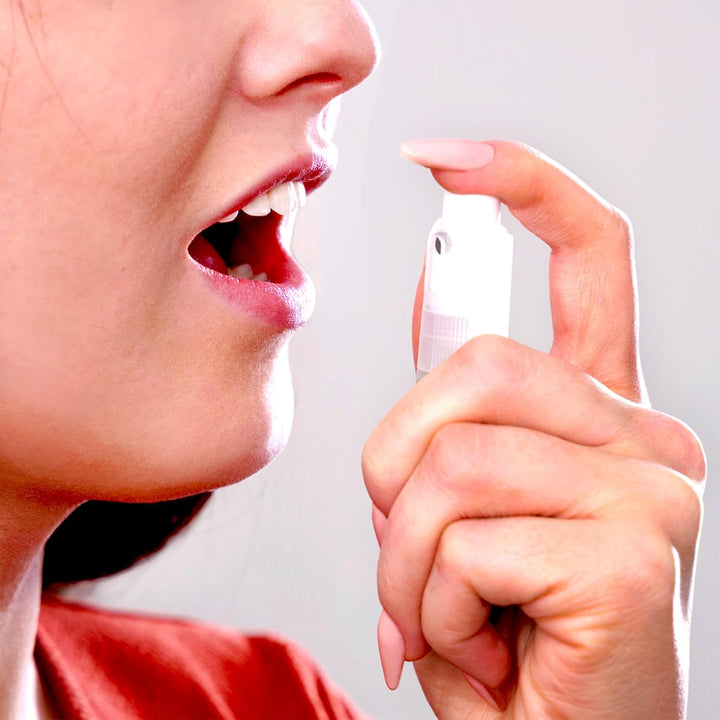 Scope | One 4-Pack of Mint Breath Mist Sprays (4 Total Sprays) - 0.24 Ounce (7Ml) - Made in an FDA Audited USA Facility