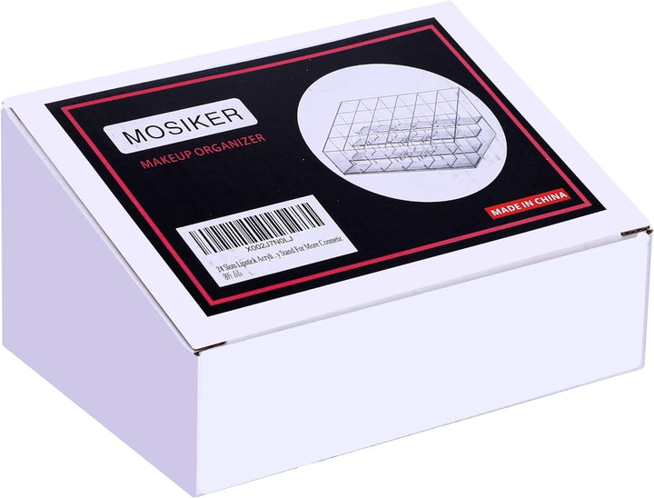 Lipstick Organizer,Small Clear Plastic Compact Lip Gloss Chapstick Perfume Sample Mascara Holder with 24 Slots