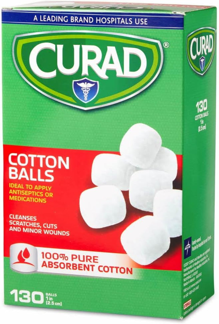 CUR110163 Sterile Cotton Balls, 1", 130/Box MIICUR110163