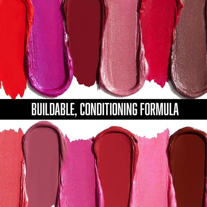 Silk Finish Lipstick, Hydrating Rich Buildable Lip Color, Formulated with Vitamins A,E, & Macadamia for Ultimate Hydration, Cruelty-Free & Vegan - Cherry Frost