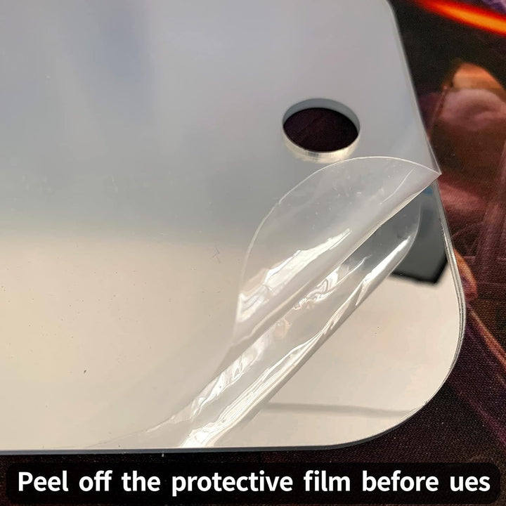 Shatterproof Shower Mirror Fogless for Shaving(2 Pack,Larger 10.7X8 Inch) 43% than Original,Unbreakable Deluxe Plexiglass Makeup Mirror,Largest Bathroom Wall Hanging,Portable Handheld Camping,Silver1