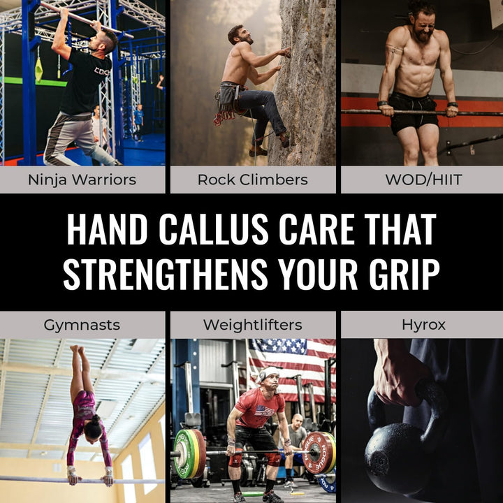 Callus Remover File for Hands - Durable Aluminum Tool for Callus Care and Dead Skin Removal - Includes Nourishing Salve - Ideal for Athletes, Climbers, and Gym Enthusiasts
