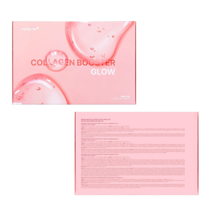 Glass Skin Collagen Trial Kit | Korean Skincare Set and Kit | Gifts for Women | 4-Step Skincare Set for Glowy Skin | Travel Size