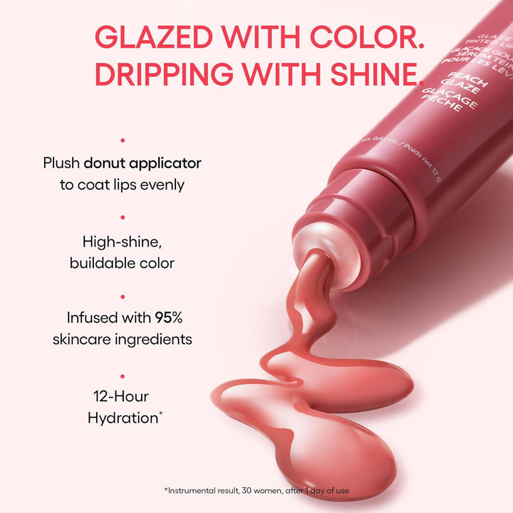 Glaze Craze Tinted Lip Serum: Hydrating Lip Serum for Glossy, Nourished Lips with Plumping Polypeptides
