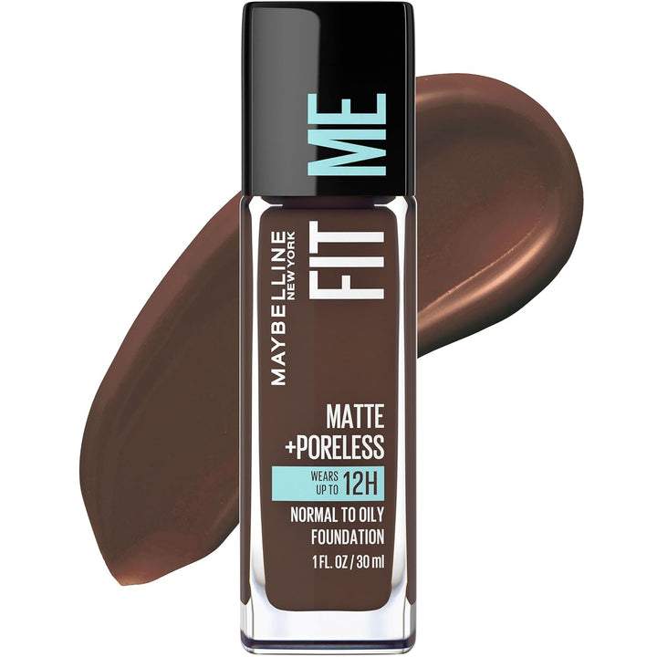 Fit Me Matte + Poreless Liquid Oil-Free Foundation Makeup, Classic Ivory, 1 Count (Packaging May Vary)