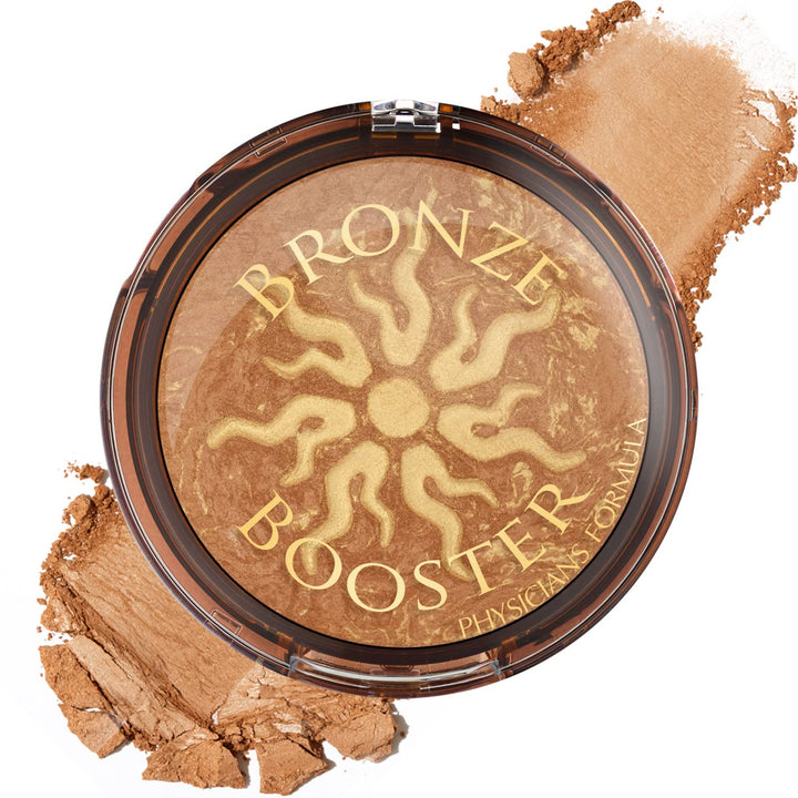 Bronze Booster Pressed Contour Bronzer - Glow Activator Vitamin Infused Technology with a Natural Finish, Buildable Coverage, Cruelty-Free & Hypoallergenic - Medium-To-Dark