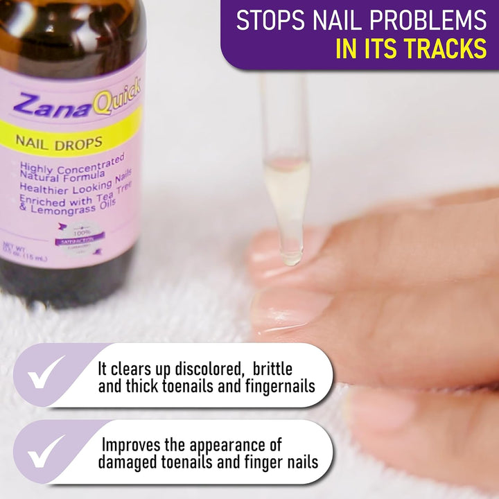 Extra Strength Toenail & Fingernail Repair Drops - Nail Care Renewal for Thick, Damaged & Discolored Nails - 2 Pack