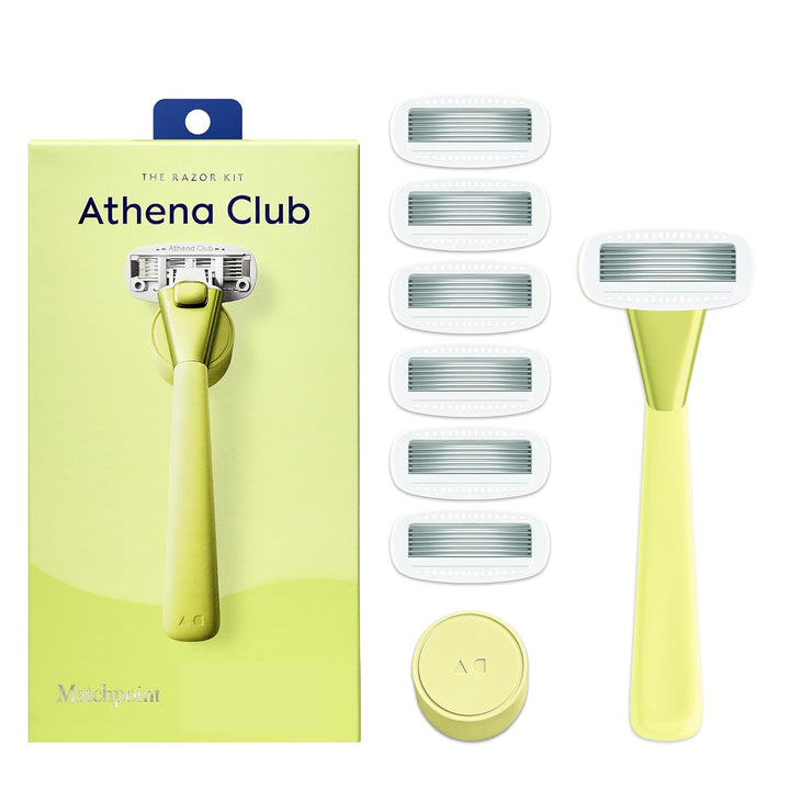 Women'S Razor Shave Kit, 1 Rose Razor Handle + 6 Blade Refills + Super Pink Glossy Shave Oil