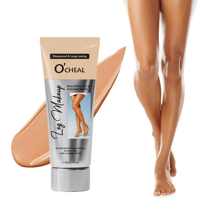O’CHEAL Waterproof Leg Makeup Cream, No Transfer Tattoo Cover Up&Scar Concealer, Long Lasting Body Foundation for Flawless Skin, Leg Varicose Vein Cover Up, Suitable All Skin Tones (Nature)
