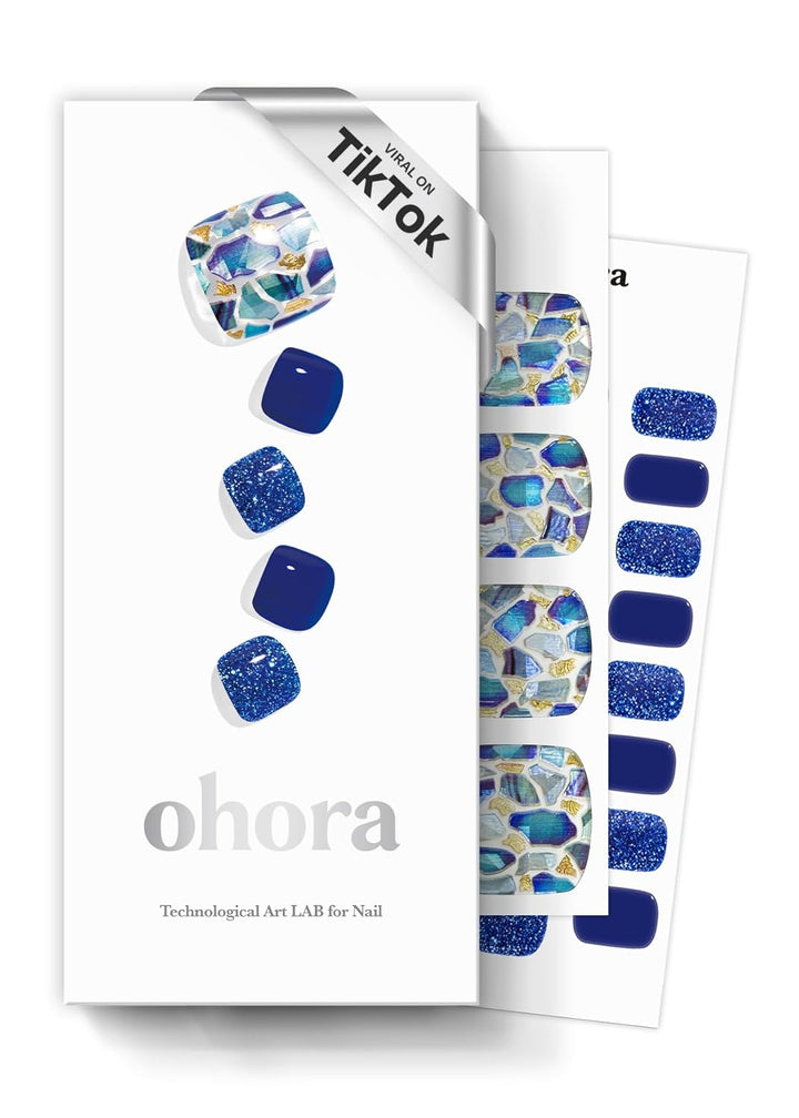 Semi Cured Gel Pedi Strips (P Chilly Red) - Works with Any Pedi Lamps, Salon-Quality, Long Lasting, Easy to Apply & Remove - Includes 2 Prep Pads, Pedi File & Wooden Stick