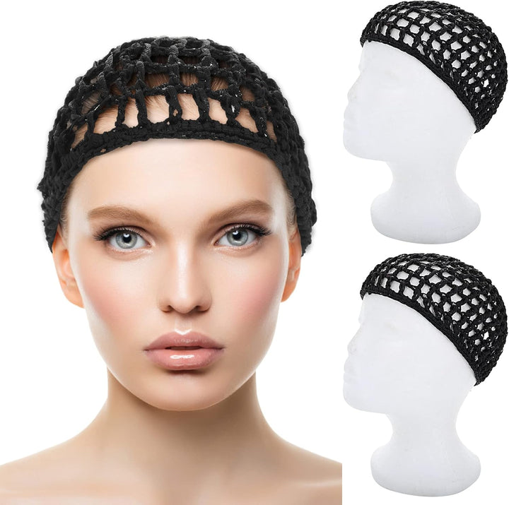 Wig Cap Thick Long Hair Caps Adjustable Net Mesh Braided Weaving Making Crochet Sew Weave Fishnet Grip Headband