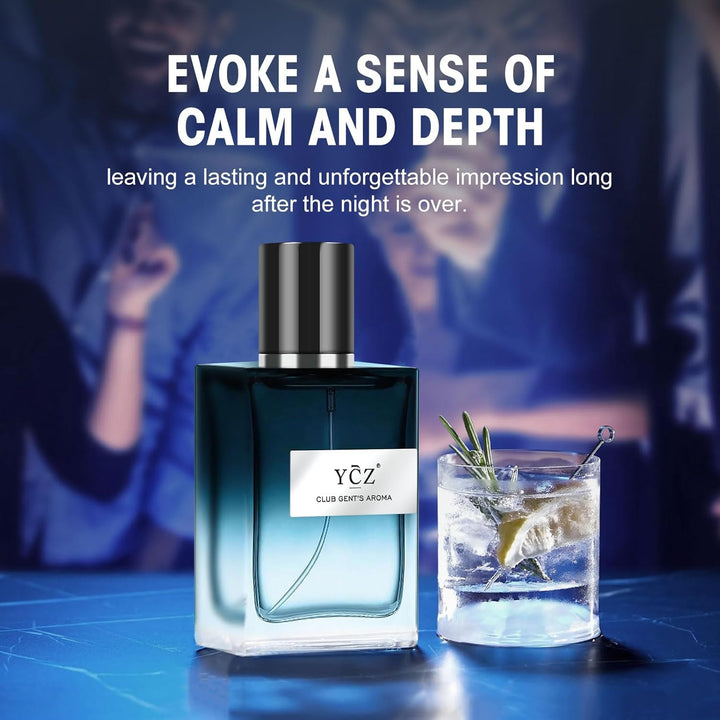 CLUB GENT'S AROMA, 1.7Oz(50Ml), Man Perfume, Nightclub Essential Fragrance, Long Lasting Cologne for Men with Aromatic Woody Notes of Aldehyde, Ginger, Mint, and Lemon