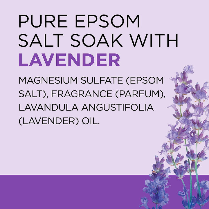 Epsom Salt Soaking Solution, Soothe & Sleep, Lavender, 3Lbs
