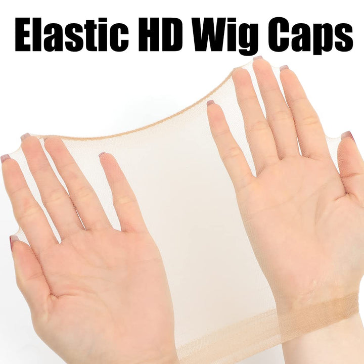 10 Pcs Transparent HD Wig Cap, Thin Nylon Cap for Women, Suitable for Parties, Weddings, Graduations, Cosplay, Halloween