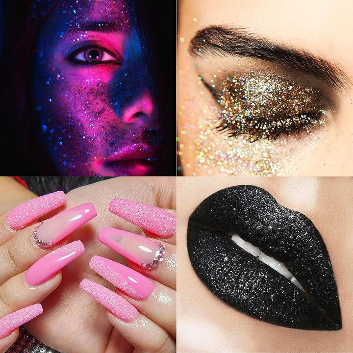 Ultra Fine Glitter 45 Colors Set, Holographic Glitter Powder for Tumblers, Arts and Craft Glitter, Iridescent Glitter for Epoxy Resin, Cosmetic Glitter for Body Nail Face Hair Eyeshadow Makeup