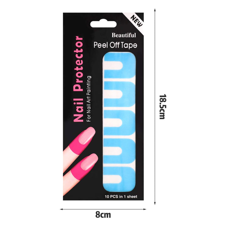 120 Pcs Nail Polish Protector for Fingers, U Shape Peel off Nail Polish Finger Guards Barrier Stickers Cuticle Protector for French Tip Art DIY Stamping Painting Manicure