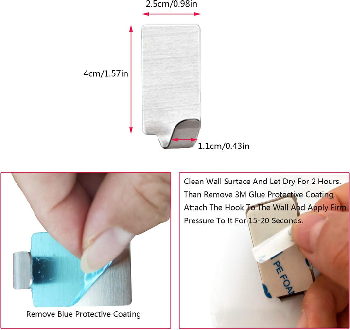 -Large Fogless Shower Mirror （11Inx7.48In）, Includes 1 Adhesive Hooks, Anit-Fog Shower Mirror, Shower Makeup Shave Mirror, Frameless Shower Mirror, Wall Hanging Mirror (Large, 1 Pack)