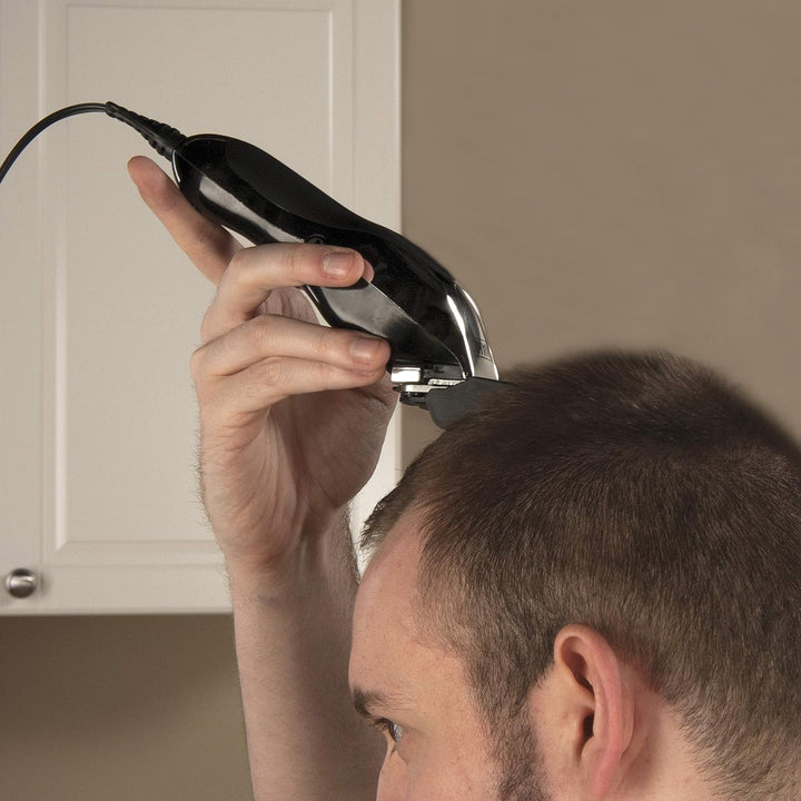 Clipper USA Deluxe Corded Chrome Pro, Complete Hair and Trimming Kit, Includes Corded Clipper, Cordless Battery Trimmer, and Styling Shears, for a Cut Every Time - Model 79524-5201M