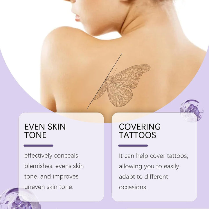 Body Coverage Perfector Waterproof, Body Perfector Skin Full Coverage, Body Makeup Waterproof No Transfer for Leg, Tattoo & Scar Cover-Up Makeup Long‑Lasting 2.5Oz(Natural)