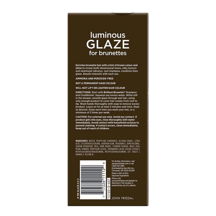 Brilliant Brunette Luminous Glaze, Hair Gloss Enhances Rich Color and Boosts Shine for Silky Brunette Hair, Enhances While Mending Damaged Hair Surfaces, 6.5 Oz