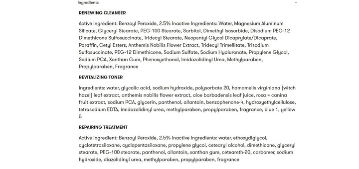 3 Step Acne Treatment - Benzoyl Peroxide Face Wash, Repairing Acne Spot Treatment for Face and Body, Exfoliating Toner - 30 Day Complete Acne Skin Care Kit