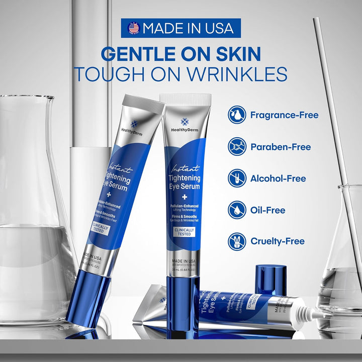 Instant under Eye Lift Serum - Reduces Eye Bags, Wrinkles, Puffy Eyes, Dark Circles & Crow’S Feet in Minutes - Advanced Firming Polysaccharide Formula for Mature Skin - 20 Ml