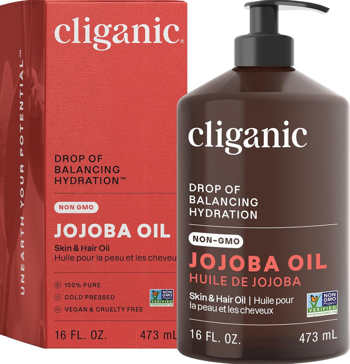 Jojoba Oil Non-Gmo, Bulk 16Oz | 100% Pure for Skin, Hair & Face, Cold Pressed Natural Hexane Free - Hair Relaxer