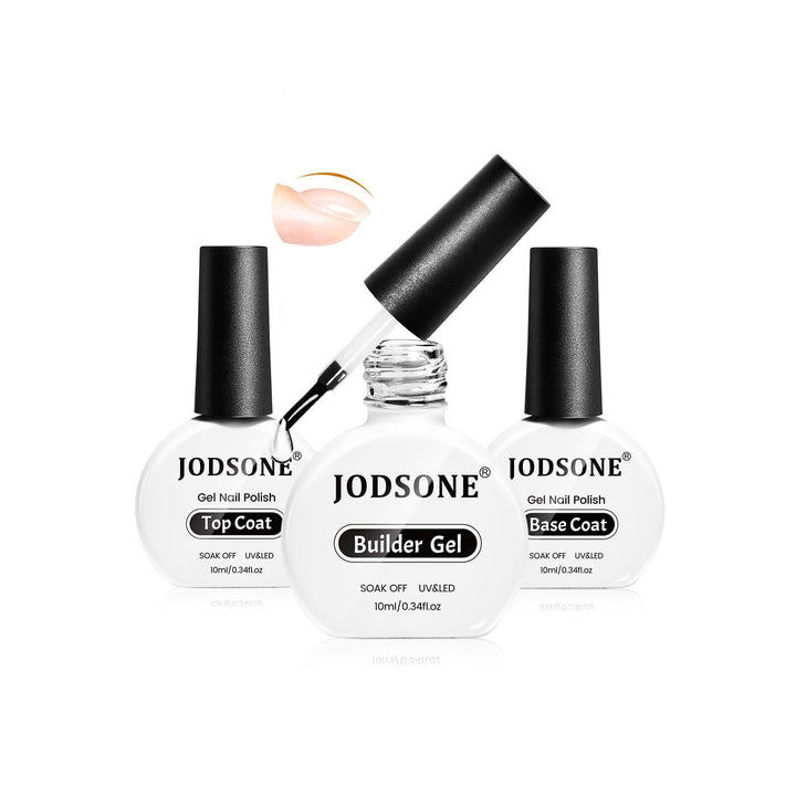 2 Bottles 10Ml of Top Coat Base Coat Gel Polish Set Bright Surface at Home DIY Nail Salon Girl Gift, Transparent